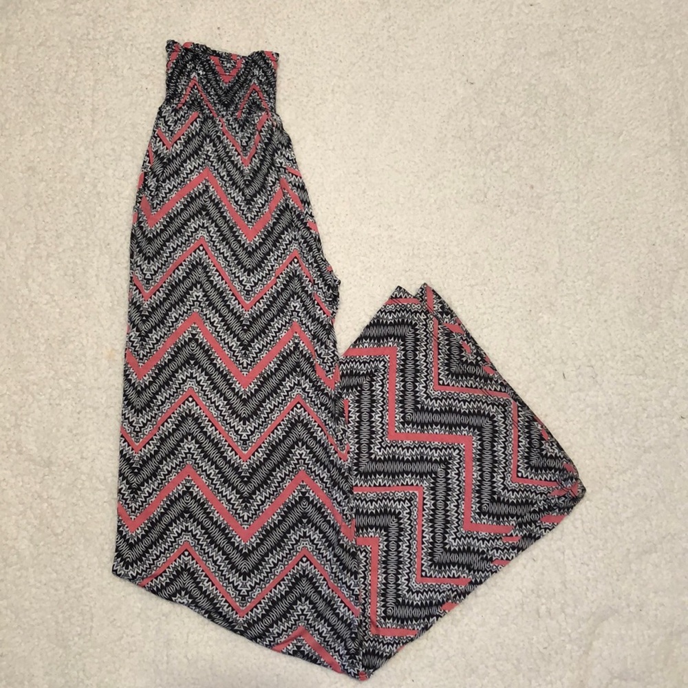 Wide leg stretch pants